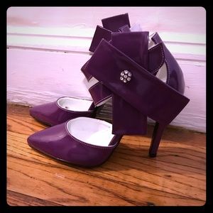 Purple Just Bow hand made pumps!